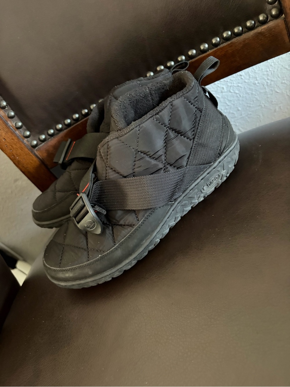 Chaco Men's Quilted Strap Rain & Snow Boots in Black